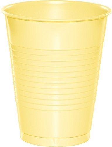 16 Oz Mimosa Yellow Disposable Plastic Cups