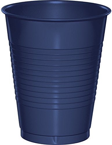 16 Oz Navy Blue Disposable Plastic Cups