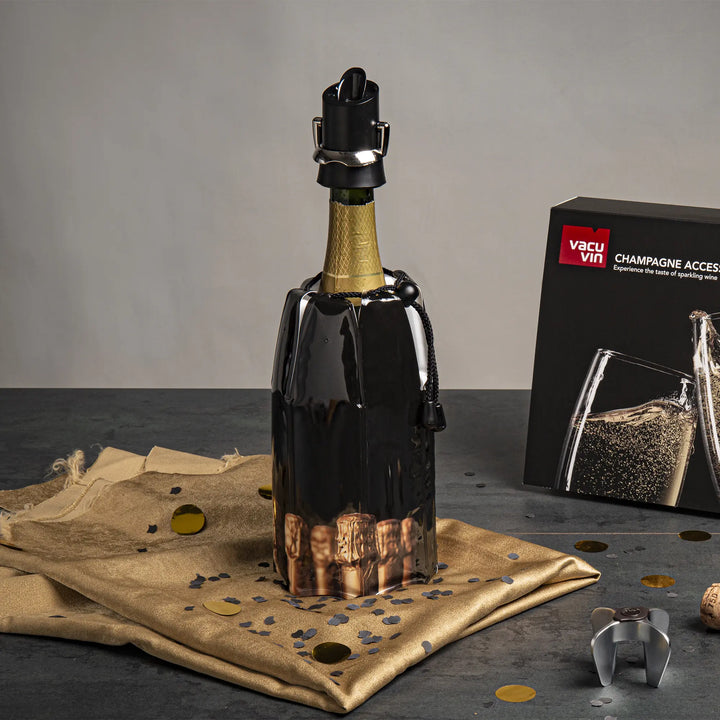 Vacu Vin 1880460 Champagne Saver/Pourer Black Vacu Vin