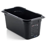 Araven 47820 1/3 Size Black Food Pan 6 Inch Deep | 5.7 Qt