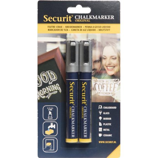 American Metalcraft 2 Pack White Chalk Markers (BL-SMA510-SL) American Metalcraft