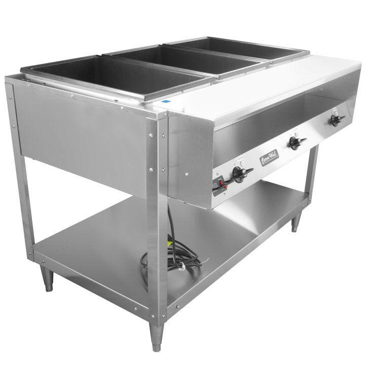 Vollrath 38103 ServeWell Electric Three Pan Sealed Well Hot Food Table Vollrath