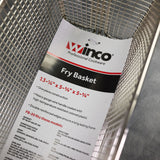 Winco FB-20 Standard Front Hook Fry Basket - Blue Handle