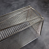 Winco FB-20 Standard Front Hook Fry Basket - Blue Handle