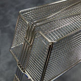 Winco FB-20 Standard Front Hook Fry Basket - Blue Handle