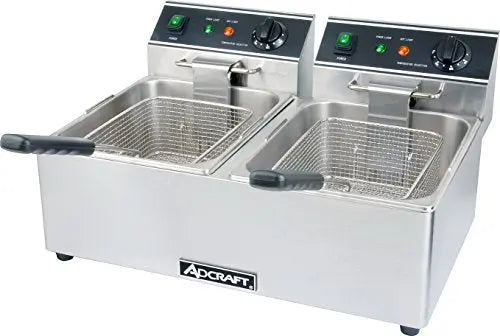 Adcraft DF-6L/2 Double Tank Deep Fryer 120V Adcraft