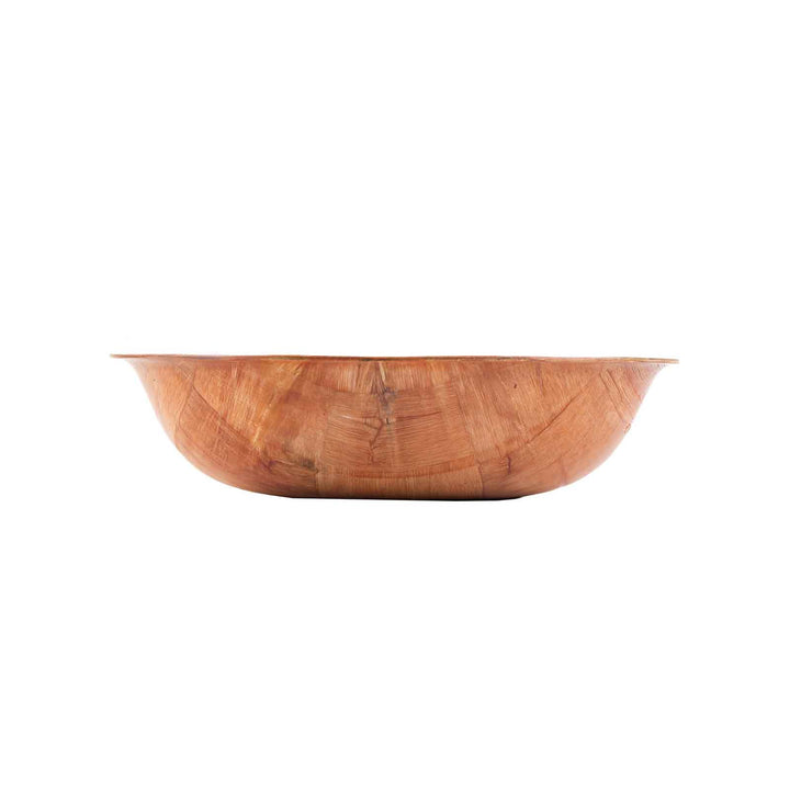 Tablecraft 208 8" Round Woven Wood Bowl