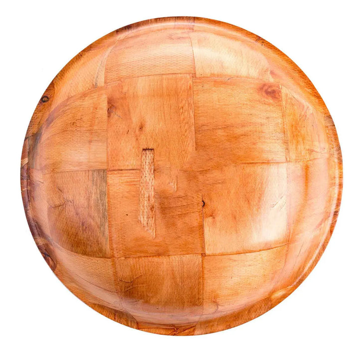 Tablecraft 210 10" Round Woven Wood Bowl