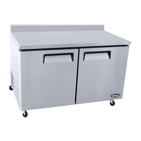 Atosa MGF8410GR 2 Door 60" Worktop Refrigerators with Backsplash Atosa