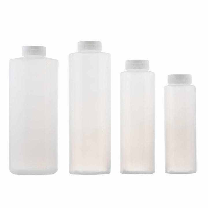 Tablecraft 2124C-1 24 Oz Hinged Clear Squeeze Bottle