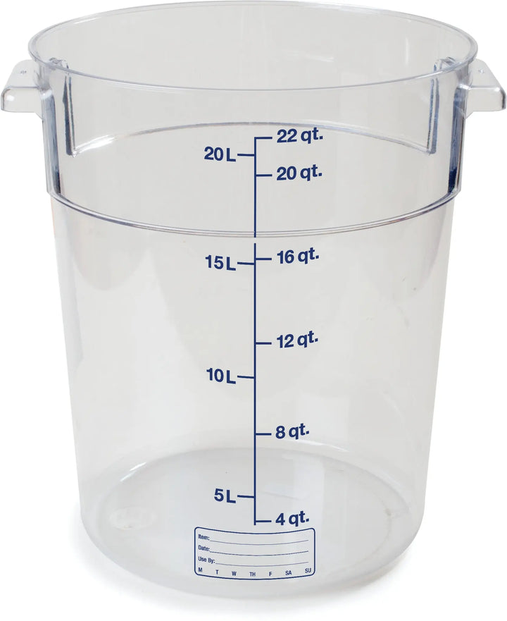 Carlisle 22 Qt Round Clear Container Storplus (10769-07) Carlisle