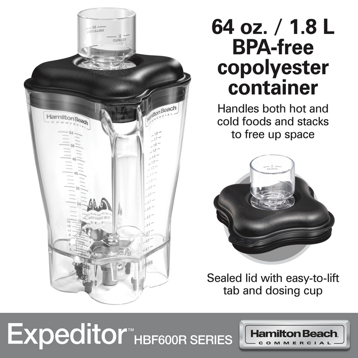 Hamilton Beach HBF600R Expeditor 3 HP Blender with 64 oz Jar