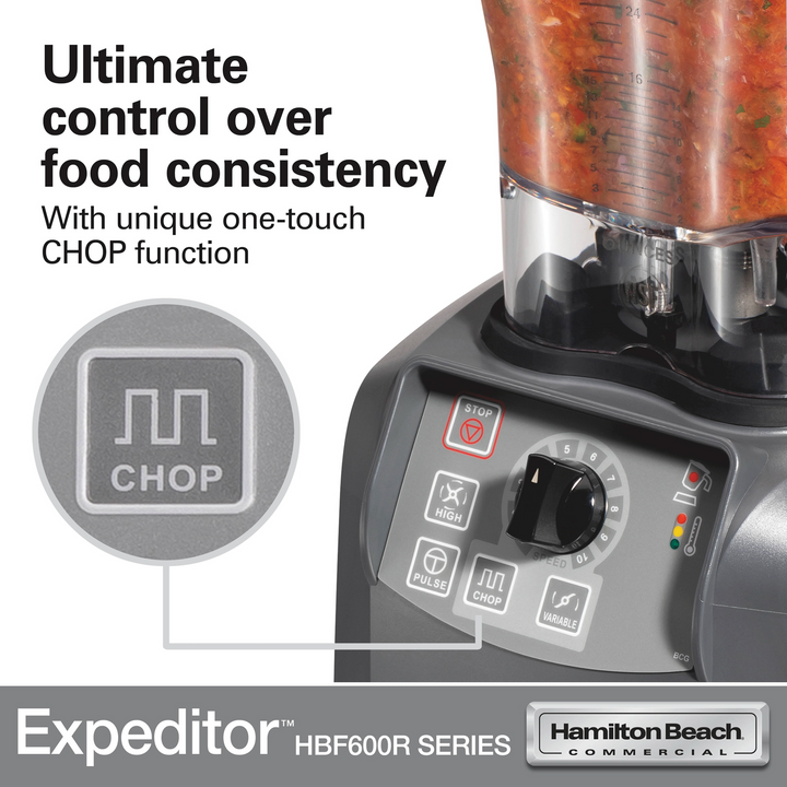 Hamilton Beach HBF600R Expeditor 3 HP Blender with 64 oz Jar