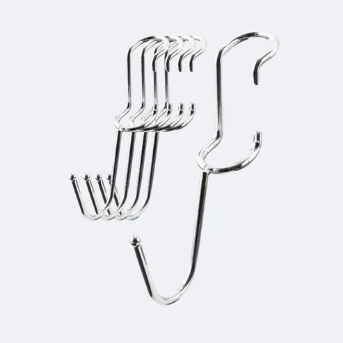 Polehooks SPH670 Chrome  J-Hook Shelf Pole Hooks 5/Pack