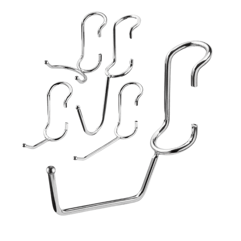 Polehooks SPH660 Chrome Variety Shelf Pole Hooks 5/Pack