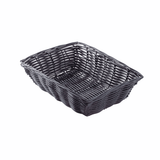 Tablecraft 2472 9X6X2.5 Rectangular Woven Basket Black