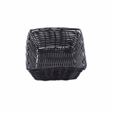 Tablecraft 2472 9X6X2.5 Rectangular Woven Basket Black
