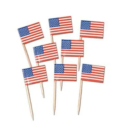 Beistle 2.5" American Flag Picks 50/Pack (60100) Beistle