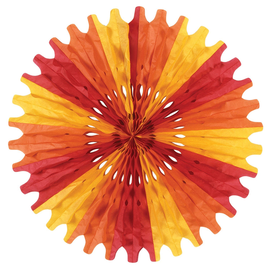 25" Golden-Yellow, Orange and Red Tissue Fan