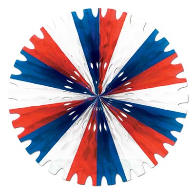 25" Red, White and Blue Tissue Fan