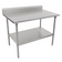 John Boos FBLGR5-4830 48" x 30" Stainless Steel Work Table with 5" Rear Riser and Galvanized Base and Adjustable Undershelf