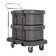 Vollrath 1694 33.5" Flatbed Utility Dolly in Dark Gray with Casters and Straps