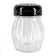 Tablecraft 6 Oz Cheese Shaker Perforated Black Plastic Top
