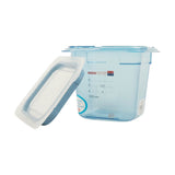 Araven 07798 1/6 Size Blue 6" Deep Food Pan