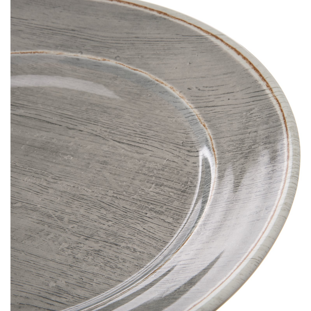 Carlisle Grove 6400418 Smoke Melamine Round Charger 12.5" Carlisle