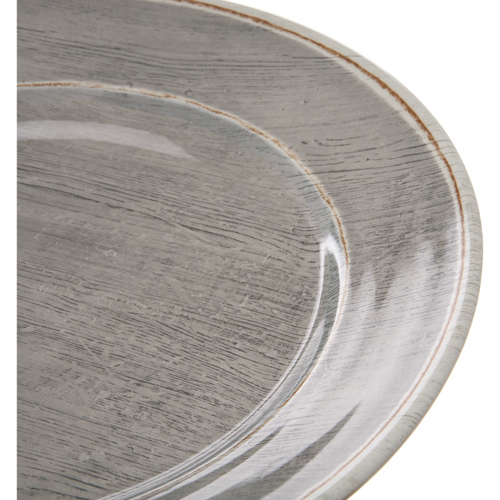 Carlisle Grove 6400418 Smoke Melamine Round Charger 12.5" Carlisle