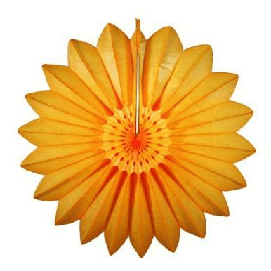 27" Golden Orange Tissue Paper FanShopAtDean