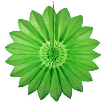27" Lime Green Tissue Paper Fan