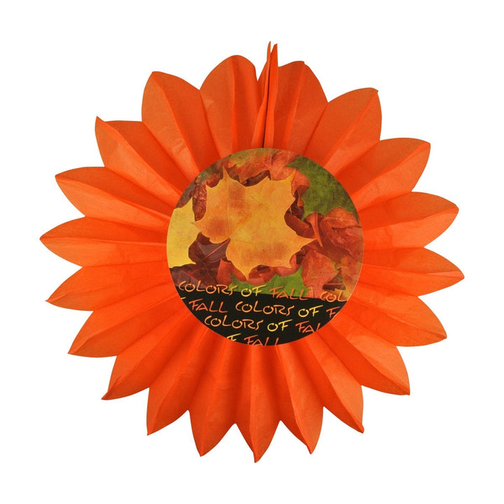 27" Orange Fan with Colors of Fall Sign