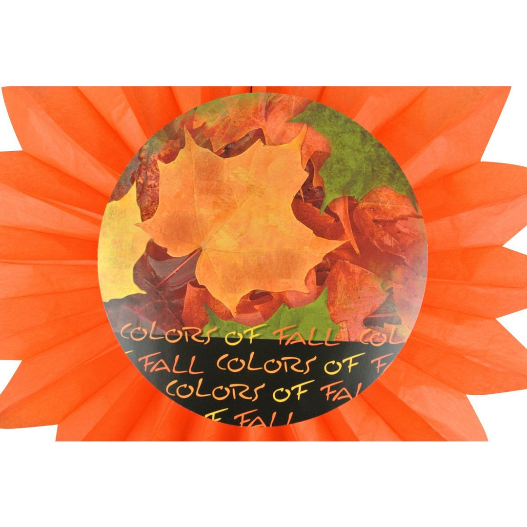 27" Orange Fan with Colors of Fall Sign