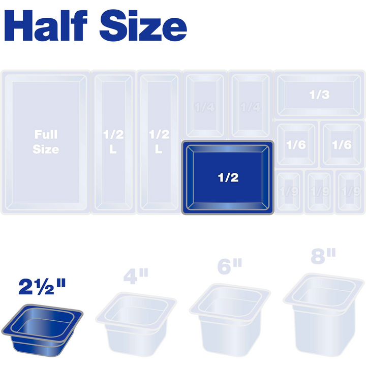 Carlisle StorPlus 10220B07 1/2 Size Clear 2.5" Deep Food Pan Carlisle