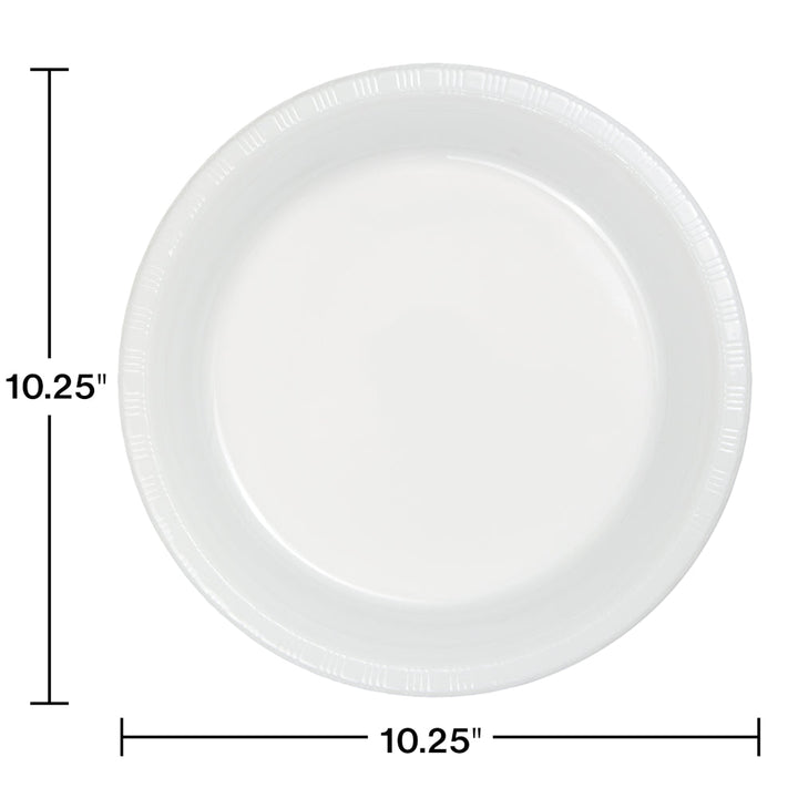 Creative Converting 10" Round White Plastic Plates Creative Converting