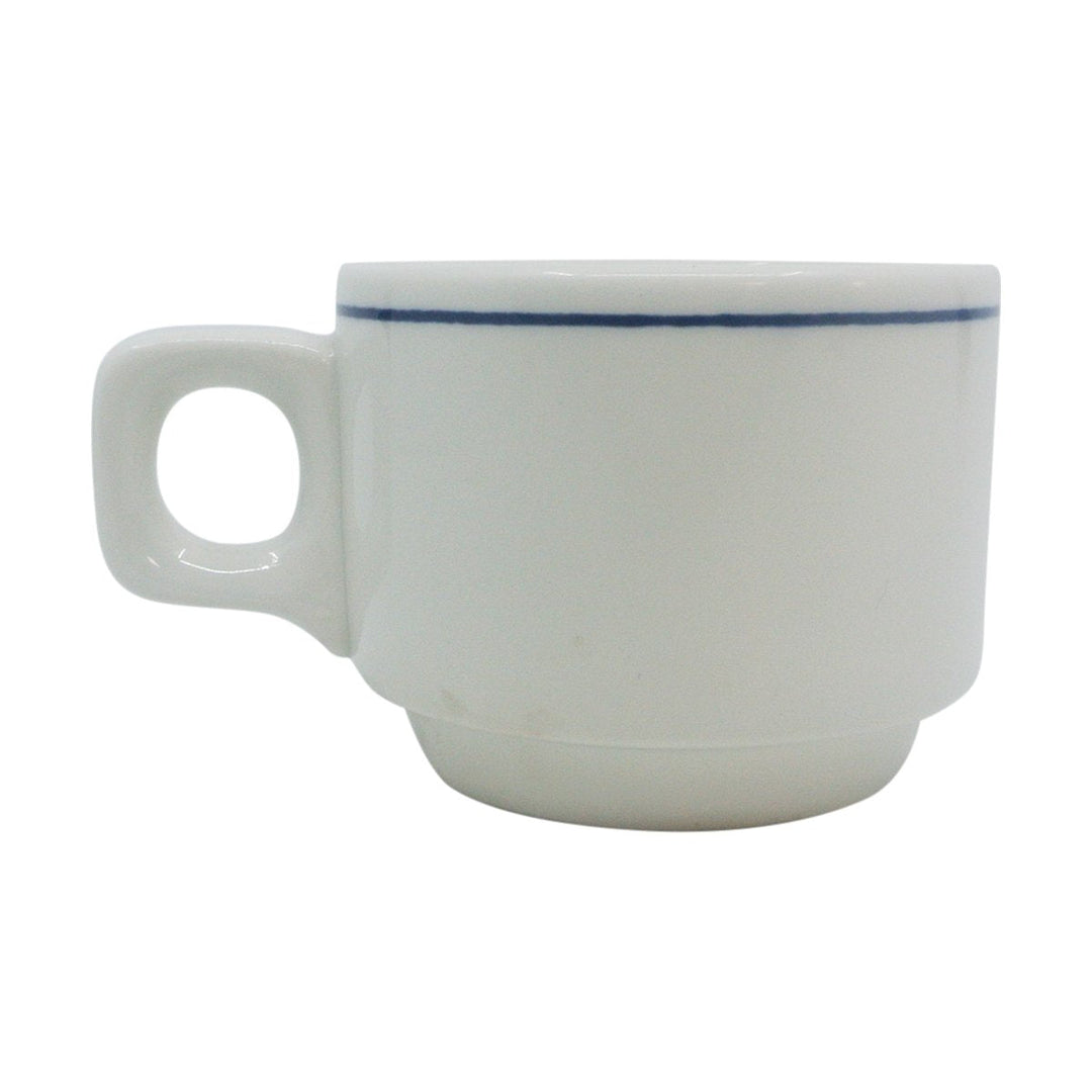 Dudson Duraline White with Blue Line Espresso 4 oz Dudson
