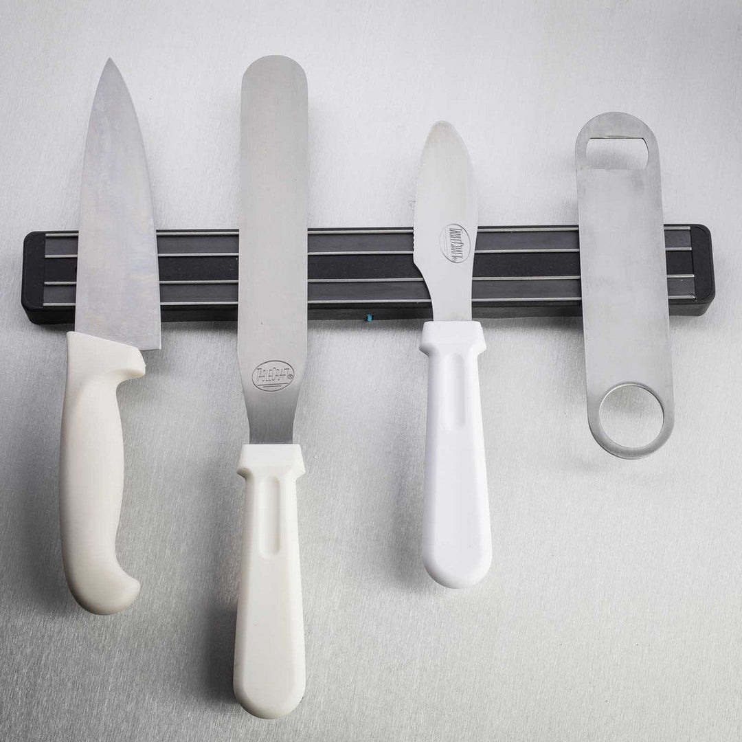 Tablecraft 2913P 13.5" x 1" Black Magnetic Knife Holder Tablecraft