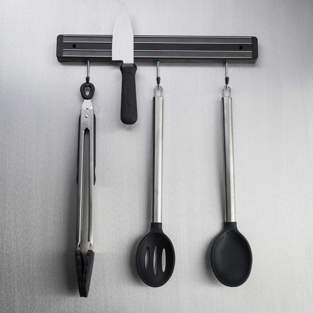 Tablecraft 2913P 13.5" x 1" Black Magnetic Knife Holder Tablecraft