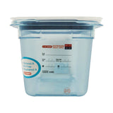Araven 07820 1/3 Size Blue 6" Deep Food Pan