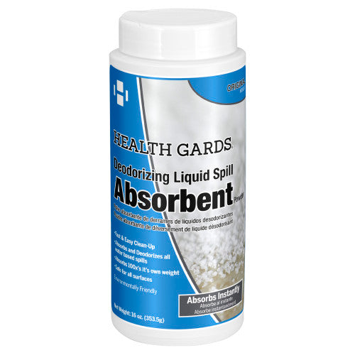 Health Gards 08160 16 oz Original Deodorizing Liquid Spill Absorbent Powder
