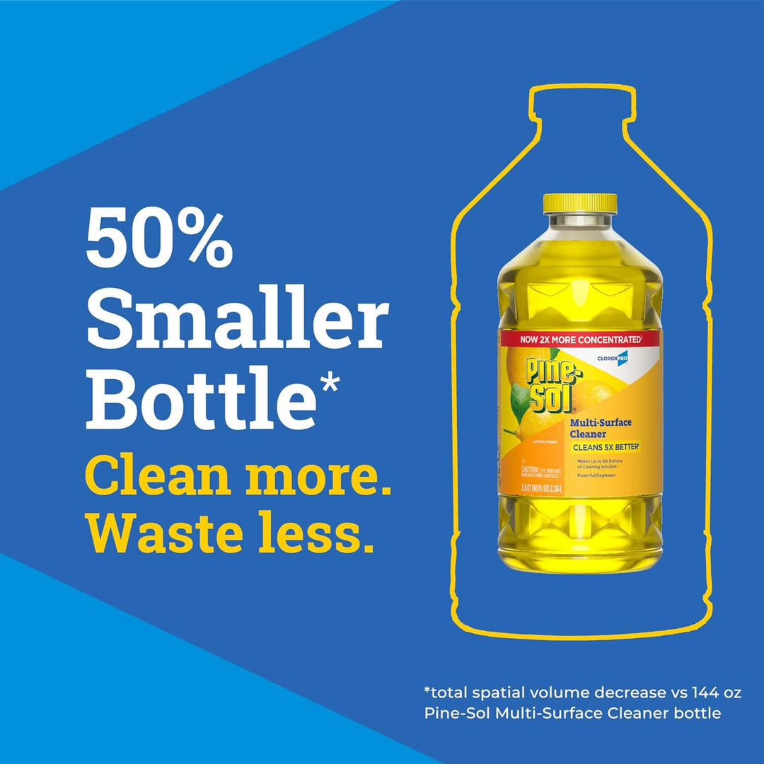 Pine-Sol 60607 Lemon Fresh Multi-Surface Cleaner 80 oz