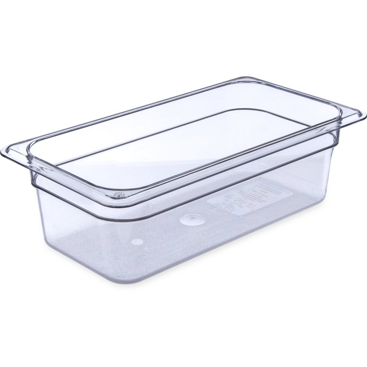 Carlisle StorPlus 3066107 1/3 Size Clear 4" Deep Food Pan Carlisle