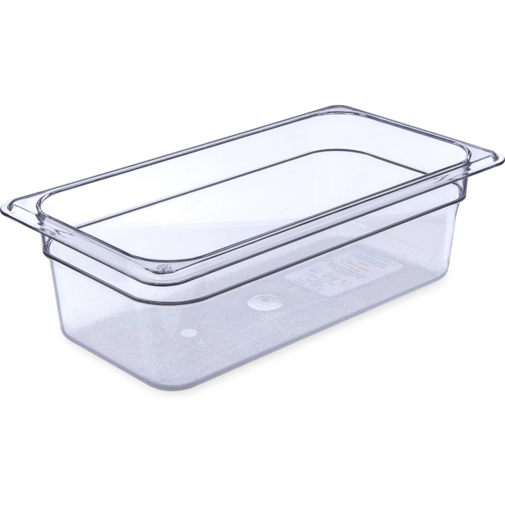 Carlisle StorPlus 3066107 1/3 Size Clear 4" Deep Food Pan