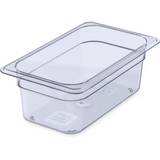 Carlisle StorPlus 3068107 StorPlus 1/4 Size 4" Deep Clear Polycarbonate Food Pan