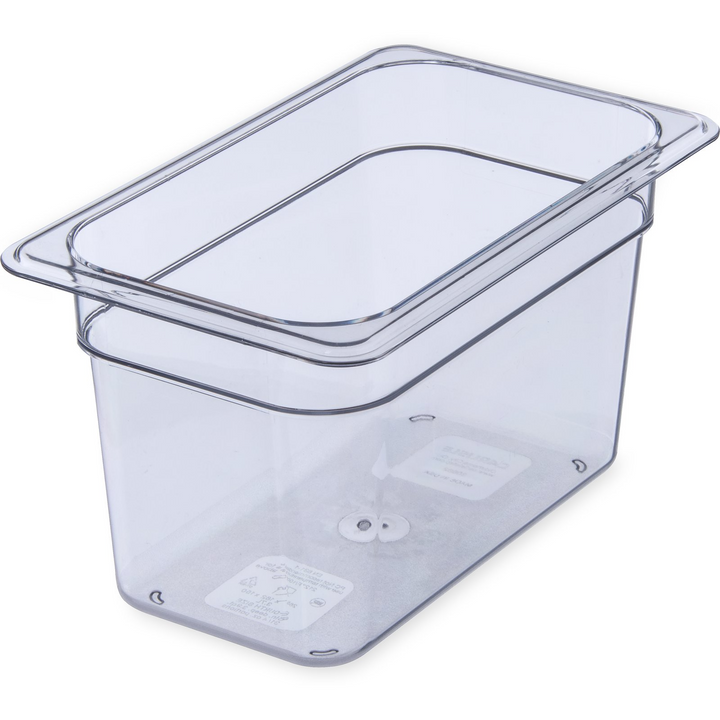 Carlisle StorPlus 3068207 StorPlus 1/4 Size 6" Deep Clear Polycarbonate Food Pan Carlisle