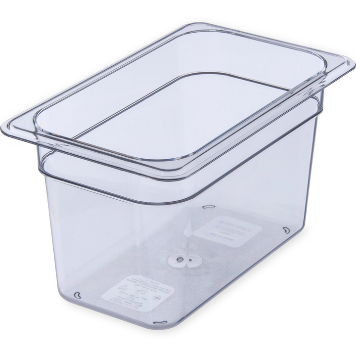 Carlisle StorPlus 3068207 StorPlus 1/4 Size 6" Deep Clear Polycarbonate Food Pan