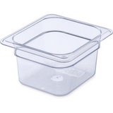 Carlisle StorPlus 3068407 1/6 Size Clear 4" Deep Insert Pan