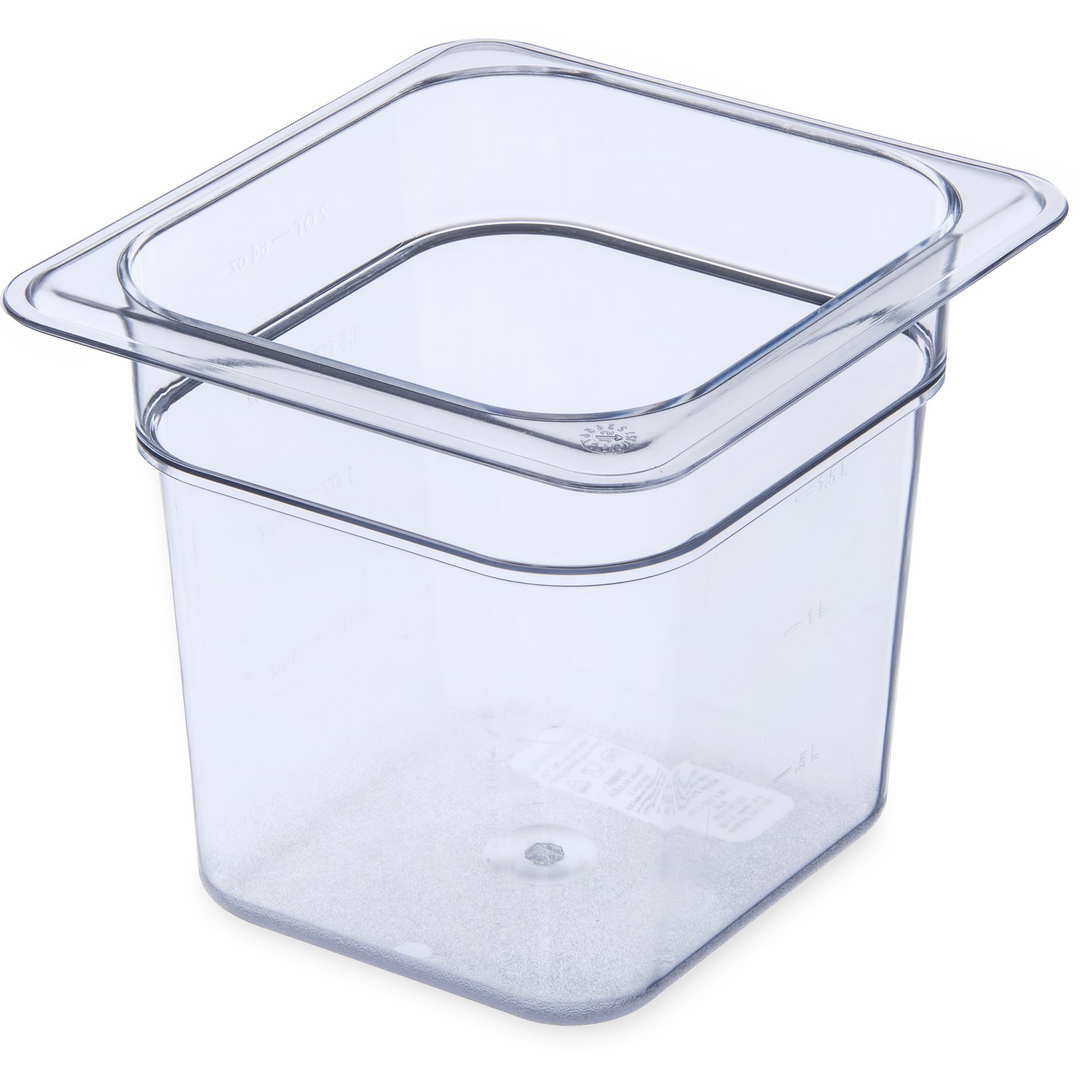 Carlisle StorPlus 3068507 1/6 Size Clear 6" Deep Insert Pan