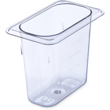 Carlisle 3068807 1/9 Size Clear 6" Deep Insert Pan